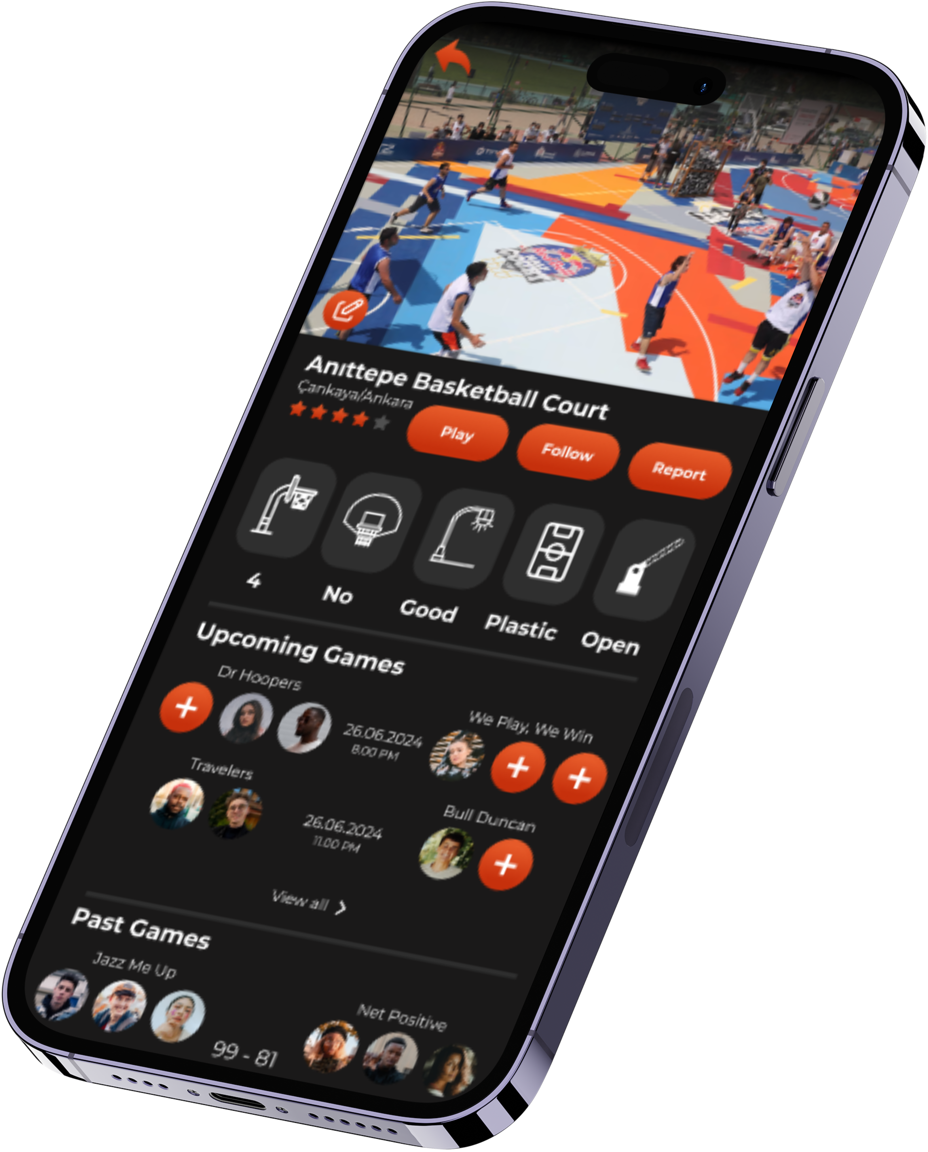 Hoops App Mockup